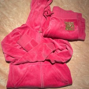 Hot pink juicy couture tracksuit set